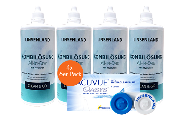 Acuvue Oasys & Linsenland Kombilsung mit Hyaluronat